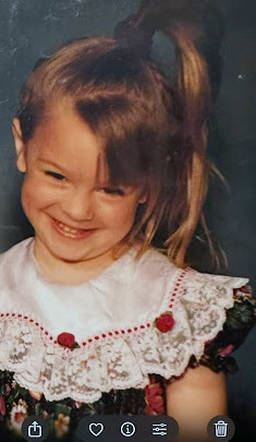 Four-year-old Kristy smiling sweetly, shortly after being diagnosed with Type 1 Diabetes