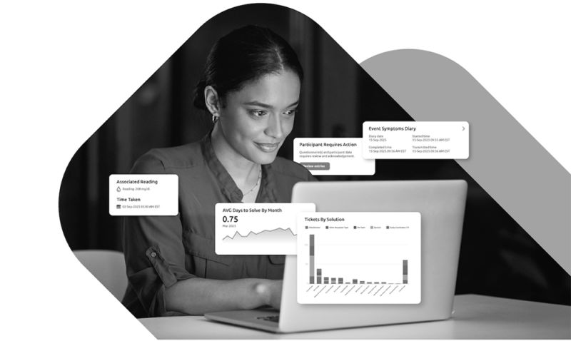 eCOA for clinical trials supporting digital patient assessments and global study execution